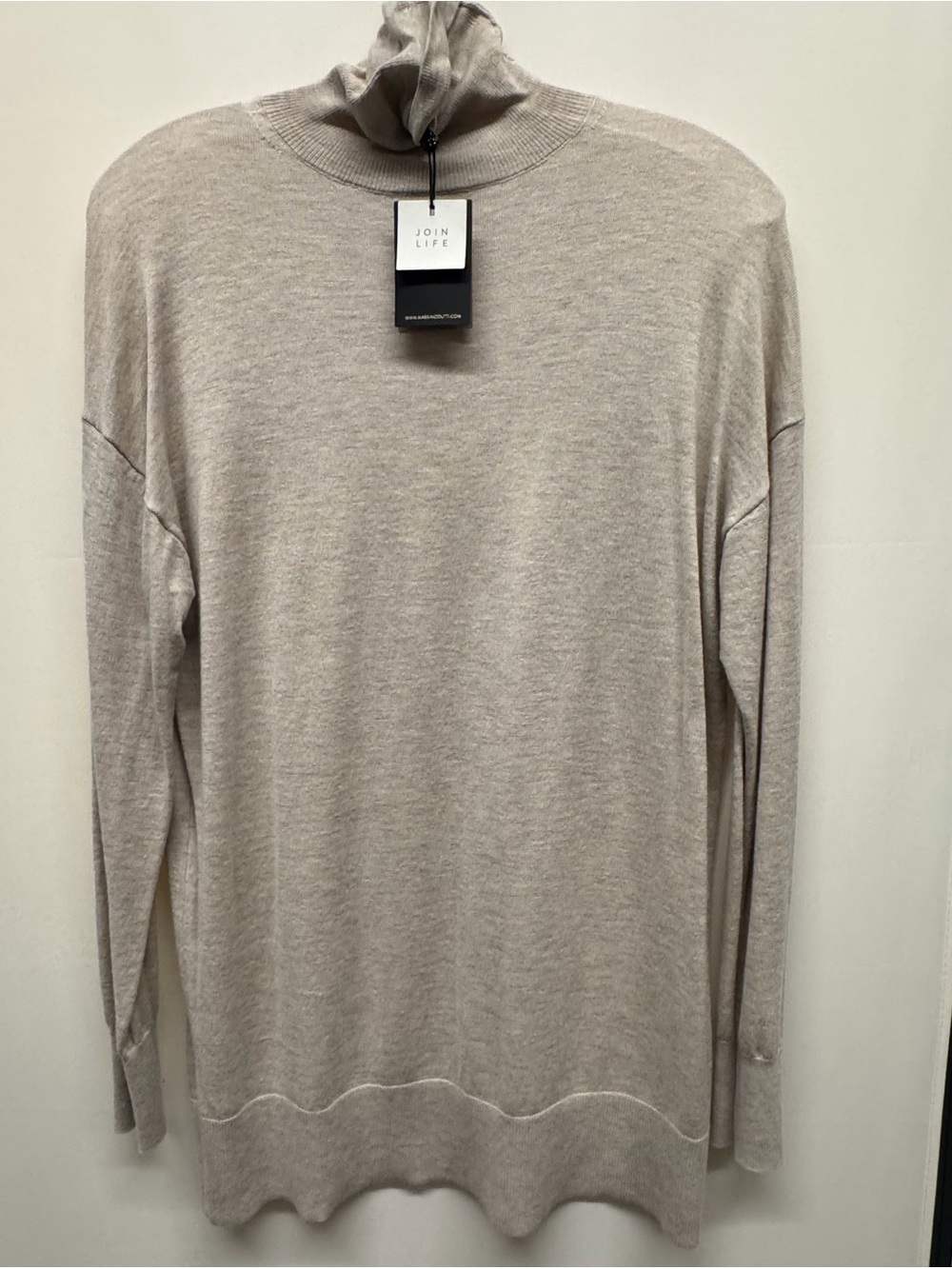 NWT MASSIMO DUTTI Men’s Turtleneck Sweater, Light Beige